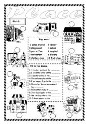 English Worksheet: Place