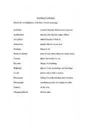 English worksheet: Travel Vocabulary 