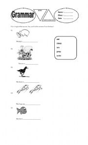 English worksheet: What are they doing?