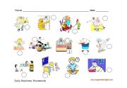 English Worksheet: rutine