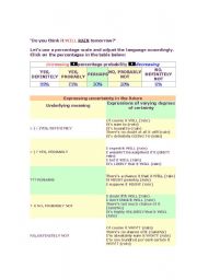 English Worksheet: probability