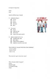 English worksheet: Its Kinda of a Funny Story - Movie Activity