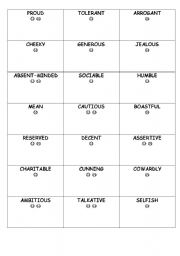 English worksheet: Adjectives_Personality