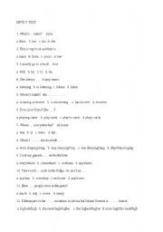English Worksheet: english entry test level A1-A2