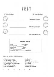 English worksheet: Test