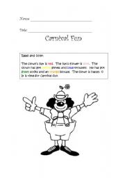 English Worksheet: Carnival Fun