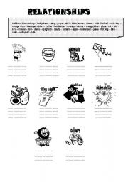 English worksheet: Relationships