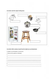 English Worksheet: Things in The Kitchen