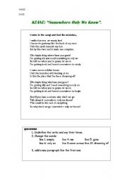 English Worksheet: Listening to a song: Keane
