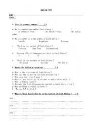 south africa worksheets