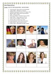 English Worksheet: famous & powerful Women around the World