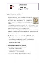 English Test - 8th grade - ESL worksheet by mariavaz