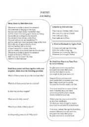 English Worksheet: Limericks