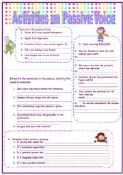 English Worksheet: Passive Voice