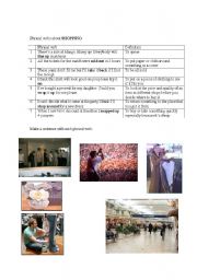 English Worksheet: Phrasal Verbs -  Shopping