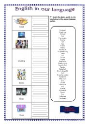 English Worksheet: ENGLISH IN THE WORLD