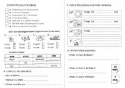 English Worksheet: months, seasons and weather.