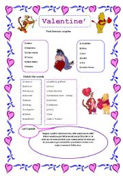 English Worksheet: St. Valentines Day