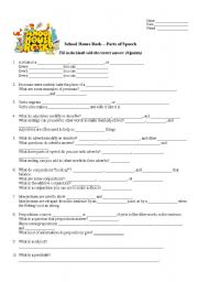 English Worksheet: Grammar Rock