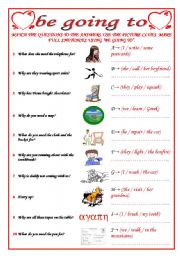 English Worksheet: be going to future tense 3 pages