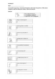 English Worksheet: Present Progressive Questions