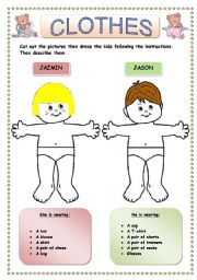 English Worksheet: CLOTHES