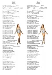 English Worksheet: Halo- Beyonc