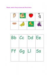 English worksheet: The alphabet