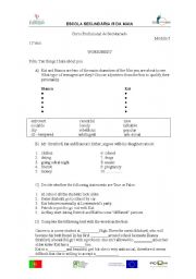 English Worksheet: ten things I hate about you worksheet