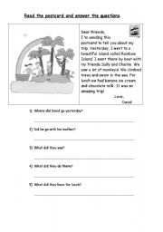 English Worksheet: Read and answer