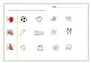 English Worksheet: Phonics_beginning sounds (a/c/f)