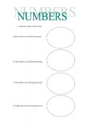 English worksheet: Numbers