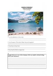 English Worksheet: Reading worksheet: Fruit Tree ISland 