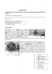 English Worksheet: reading