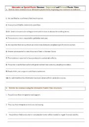 English Worksheet: Alternative Passive Voice - practice