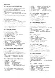 English Worksheet: Cloze exercise