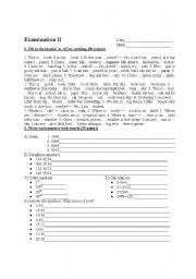 English worksheet: Atricles and Numerals