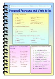 Personal Pronouns and Verb to be