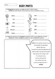English Worksheet: BODY_PARTS