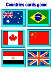Easy Game Countries Cards 17 countries