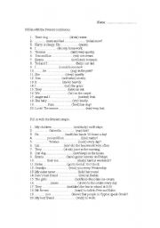 English Worksheet: Present Continuous and Present Simple