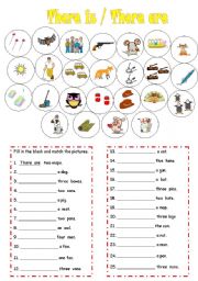 English Worksheet: There to be