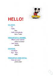 English worksheet: HELLO!