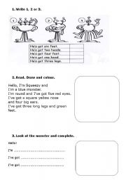 English Worksheet: Monsters Attack!!!