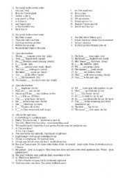 English Worksheet: Grammar exercises 