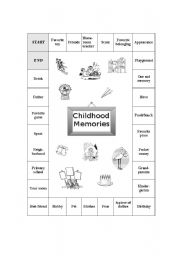 English Worksheet: Childhood Memories