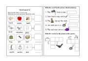 English Worksheet: short vowel A