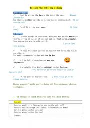 English Worksheet: Soft toys diary