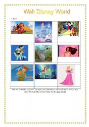 English worksheet: Walt Disney World