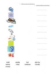 English Worksheet: Weather worksheet